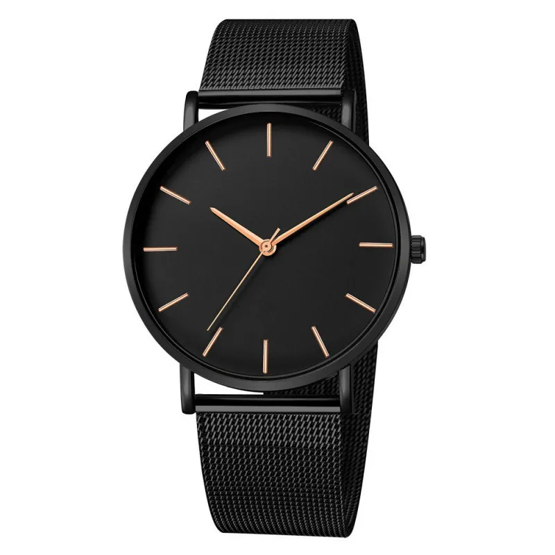 Wish New Popular Simple Business Mesh Belt  Quartz  Men's Watch