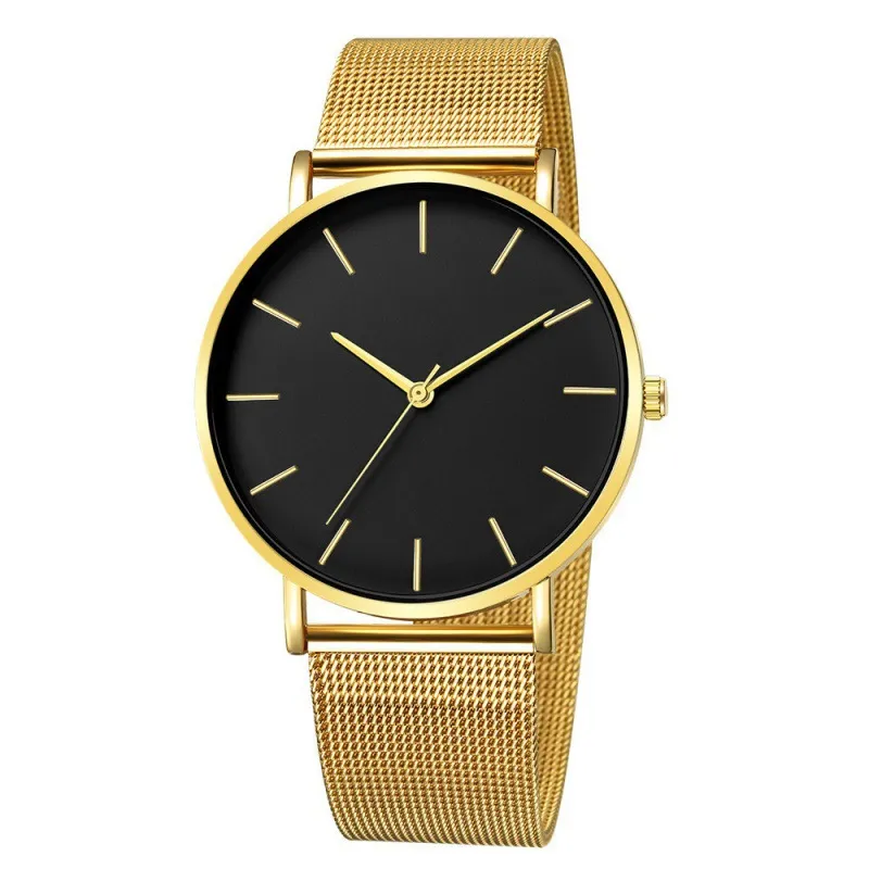 Wish New Popular Simple Business Mesh Belt  Quartz  Men's Watch