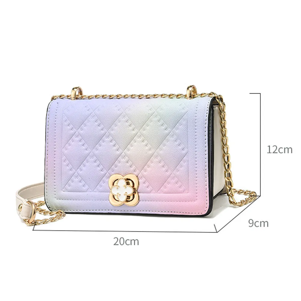 Chain PU Rectangle Crossbody Shoulder Bags