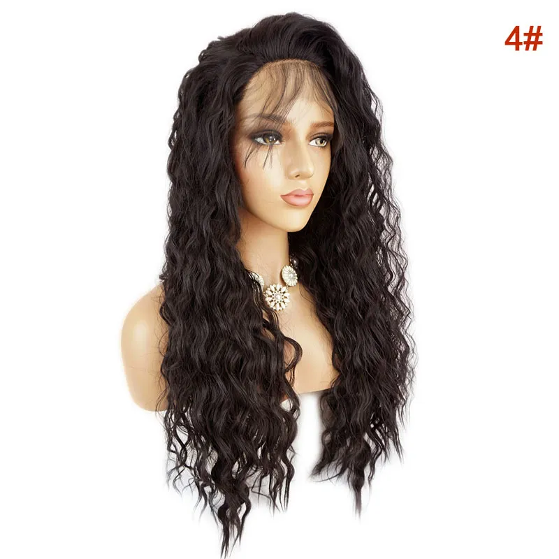 Long Sexy Loose Wave African American Synthetic Hair Lace Front Wigs 24 Inches