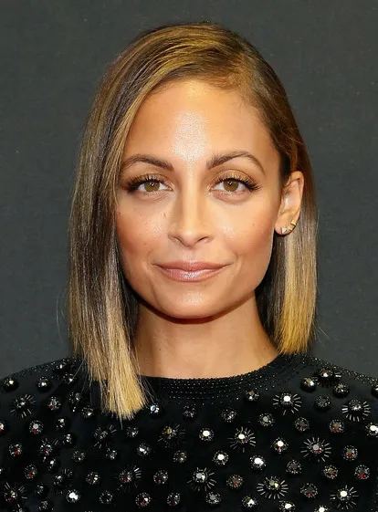 Custom Nicole Richie Shoulder Length 14 Inches Bob Hairstyle Lace Front Wig 100% Human Hair