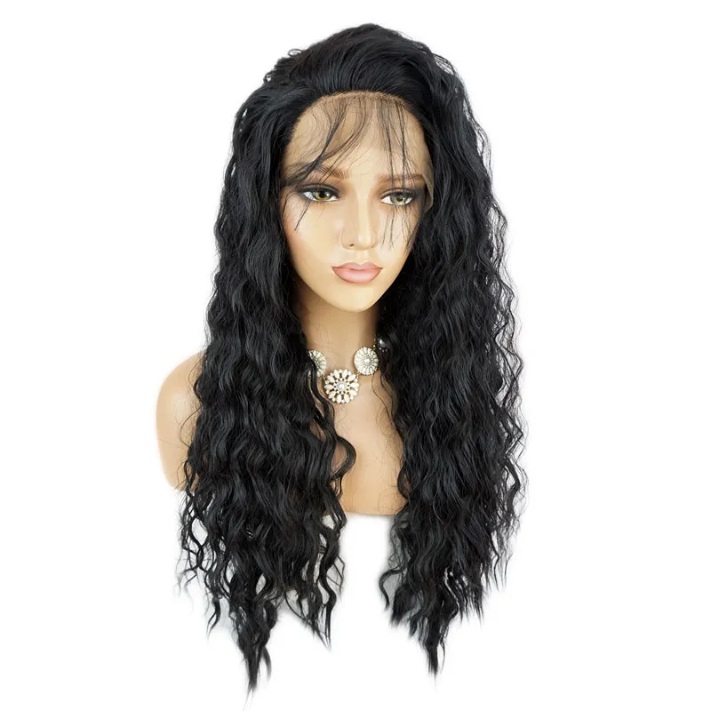 Long Sexy Loose Wave African American Synthetic Hair Lace Front Wigs 24 Inches