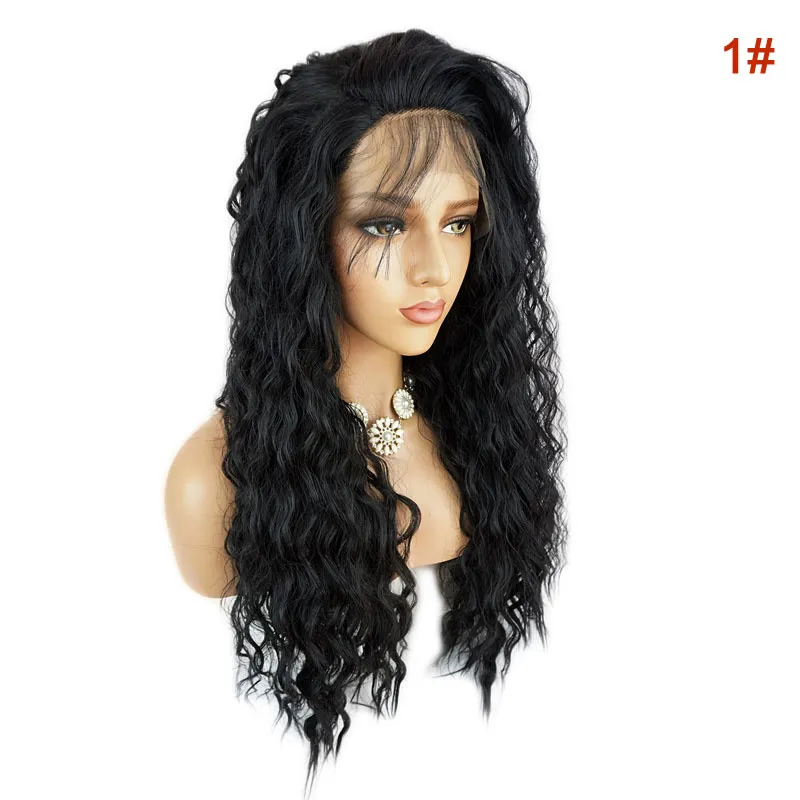 Long Sexy Loose Wave African American Synthetic Hair Lace Front Wigs 24 Inches