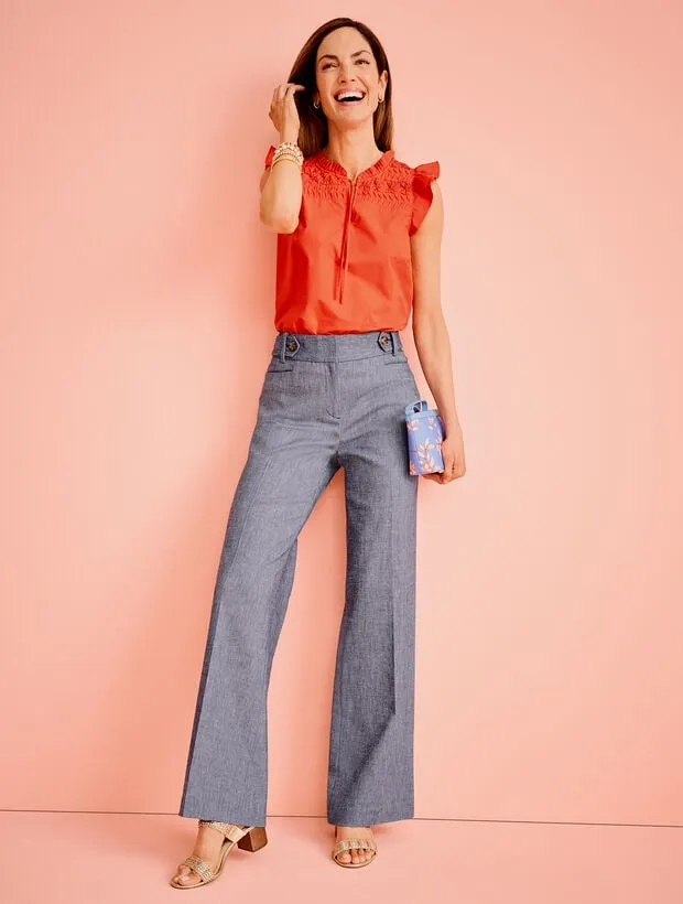 Belted Wide Leg Pants