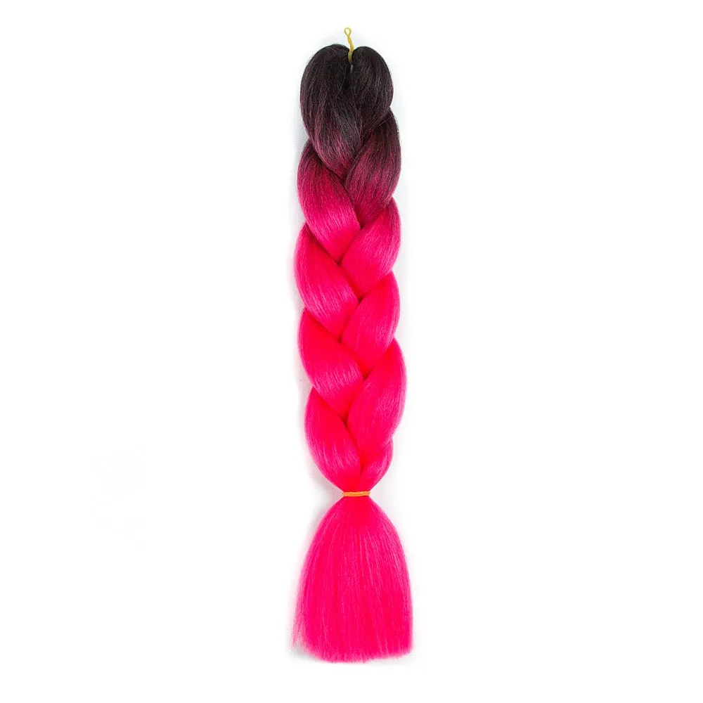 Ombre Synthetic Kanekalon Braiding Hair Crochet Braids False Hair Extensions