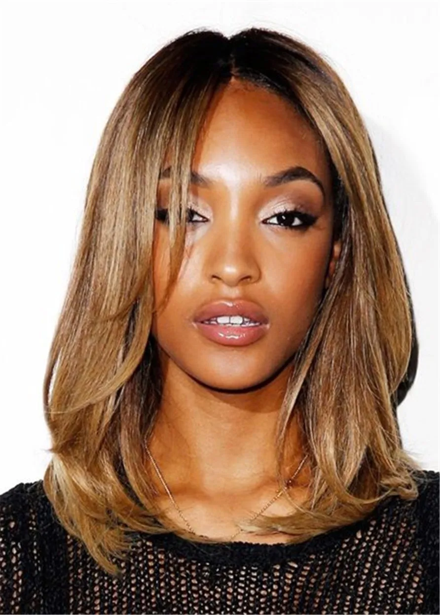 Medium Bob Straight Synthetic Hair Women Capless Wig 16 Inches