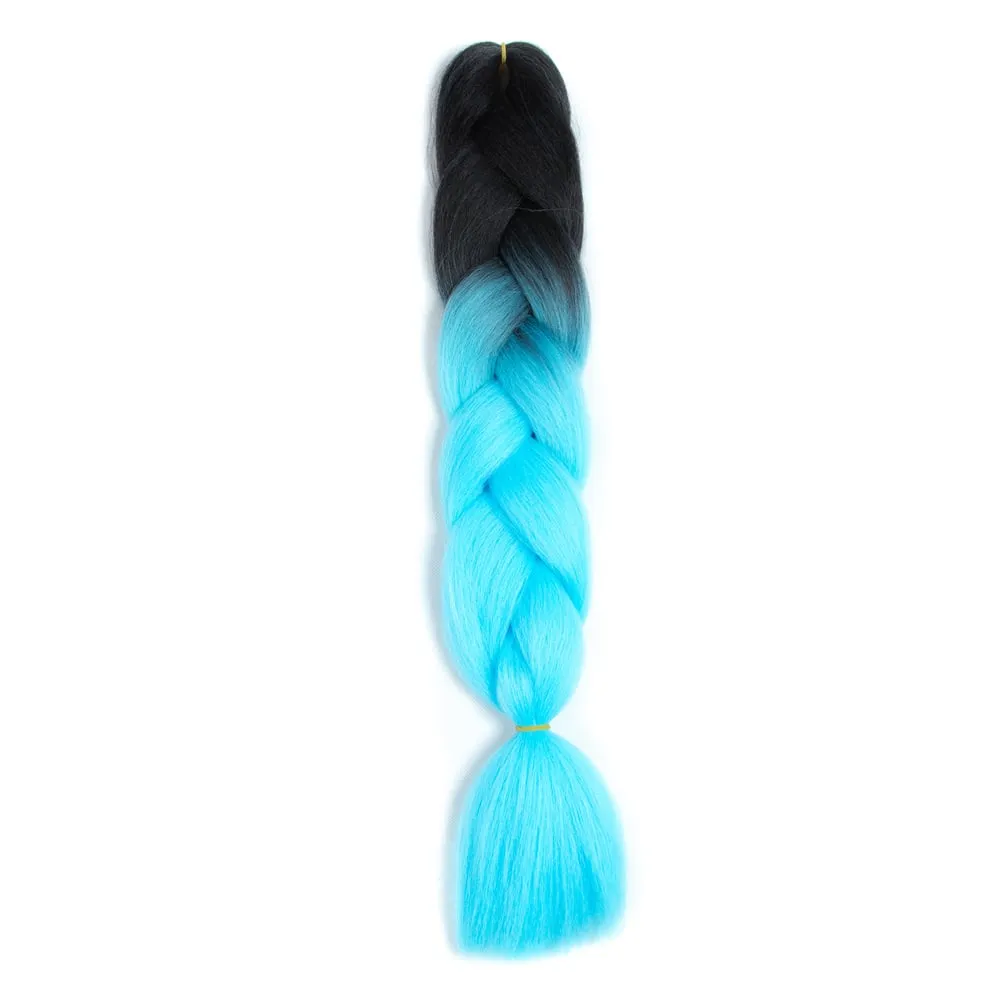 Ombre Synthetic Kanekalon Braiding Hair Crochet Braids False Hair Extensions