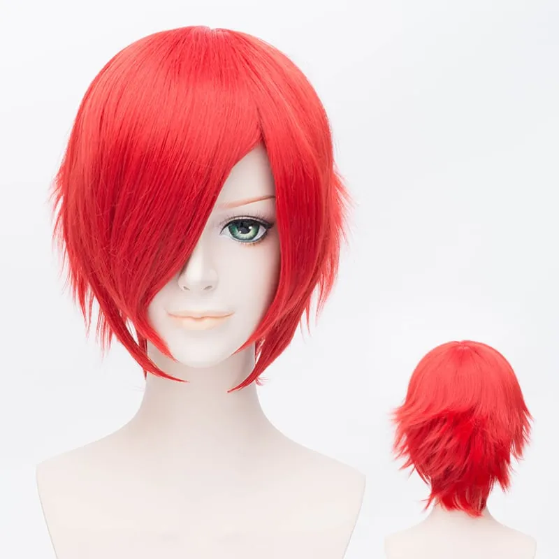 Cosplay Short Bob Straight Red Wig 12 Inches