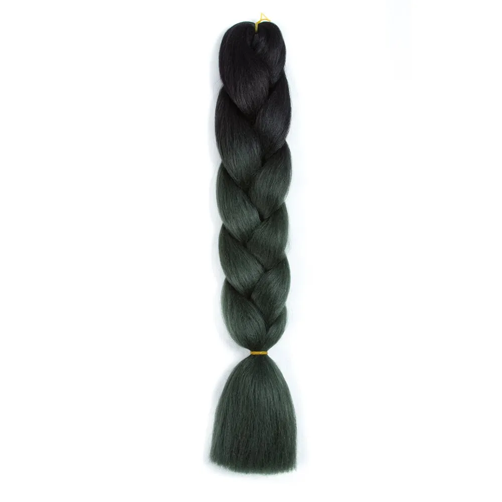 Ombre Synthetic Kanekalon Braiding Hair Crochet Braids False Hair Extensions