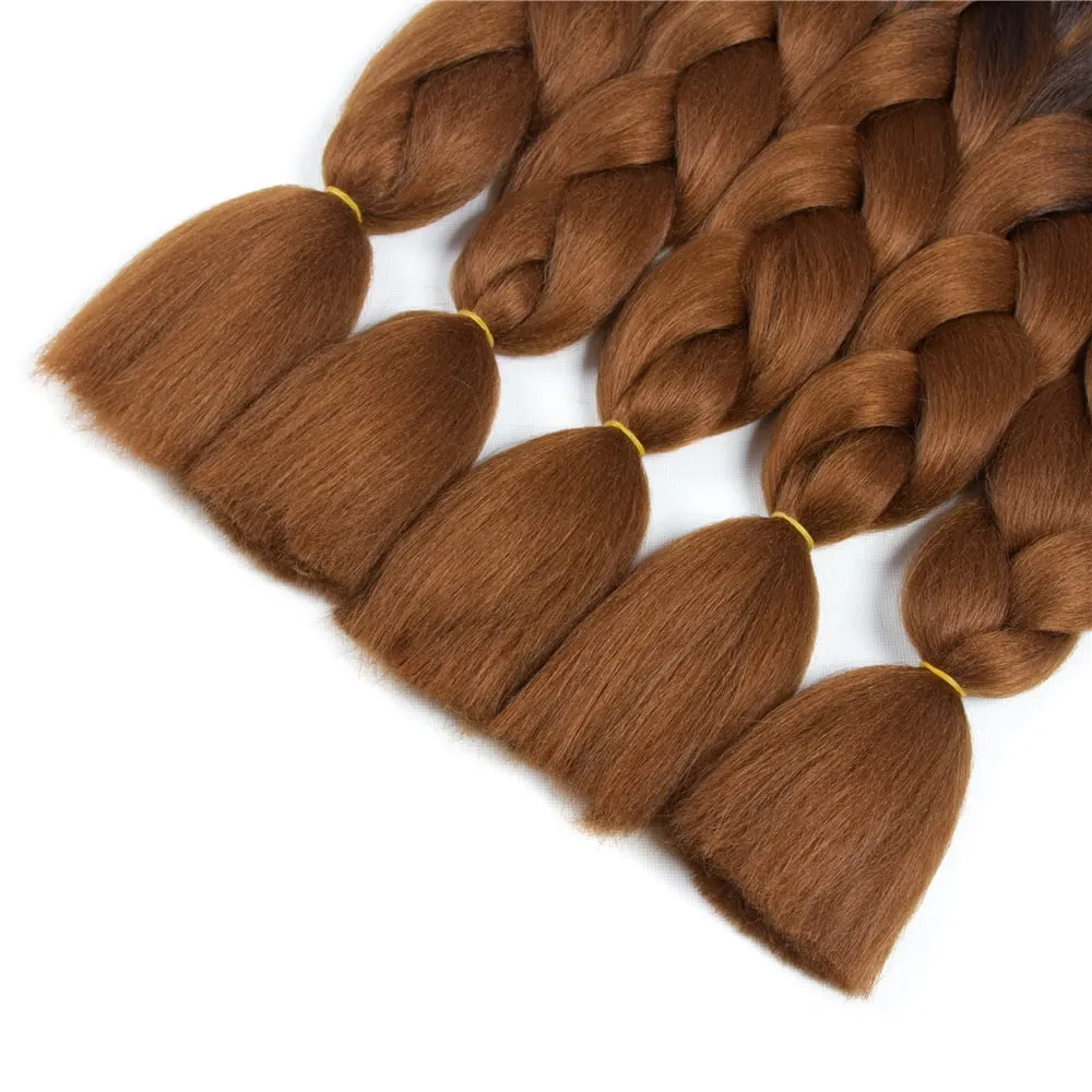 Ombre Synthetic Kanekalon Braiding Hair Crochet Braids False Hair Extensions