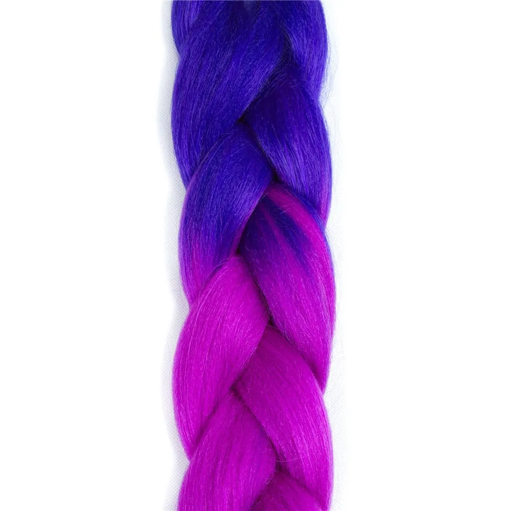 Ombre Synthetic Kanekalon Braiding Hair Crochet Braids False Hair Extensions