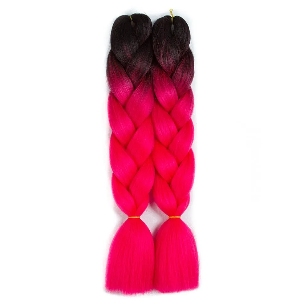 Ombre Synthetic Kanekalon Braiding Hair Crochet Braids False Hair Extensions