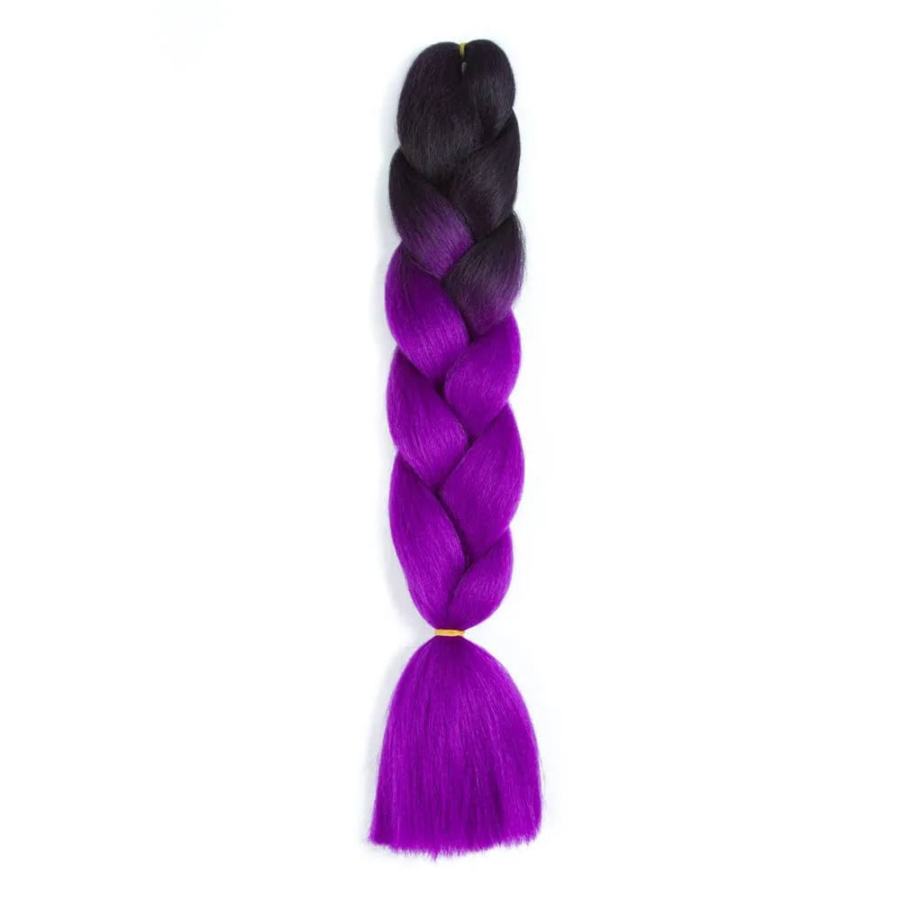 Ombre Synthetic Kanekalon Braiding Hair Crochet Braids False Hair Extensions