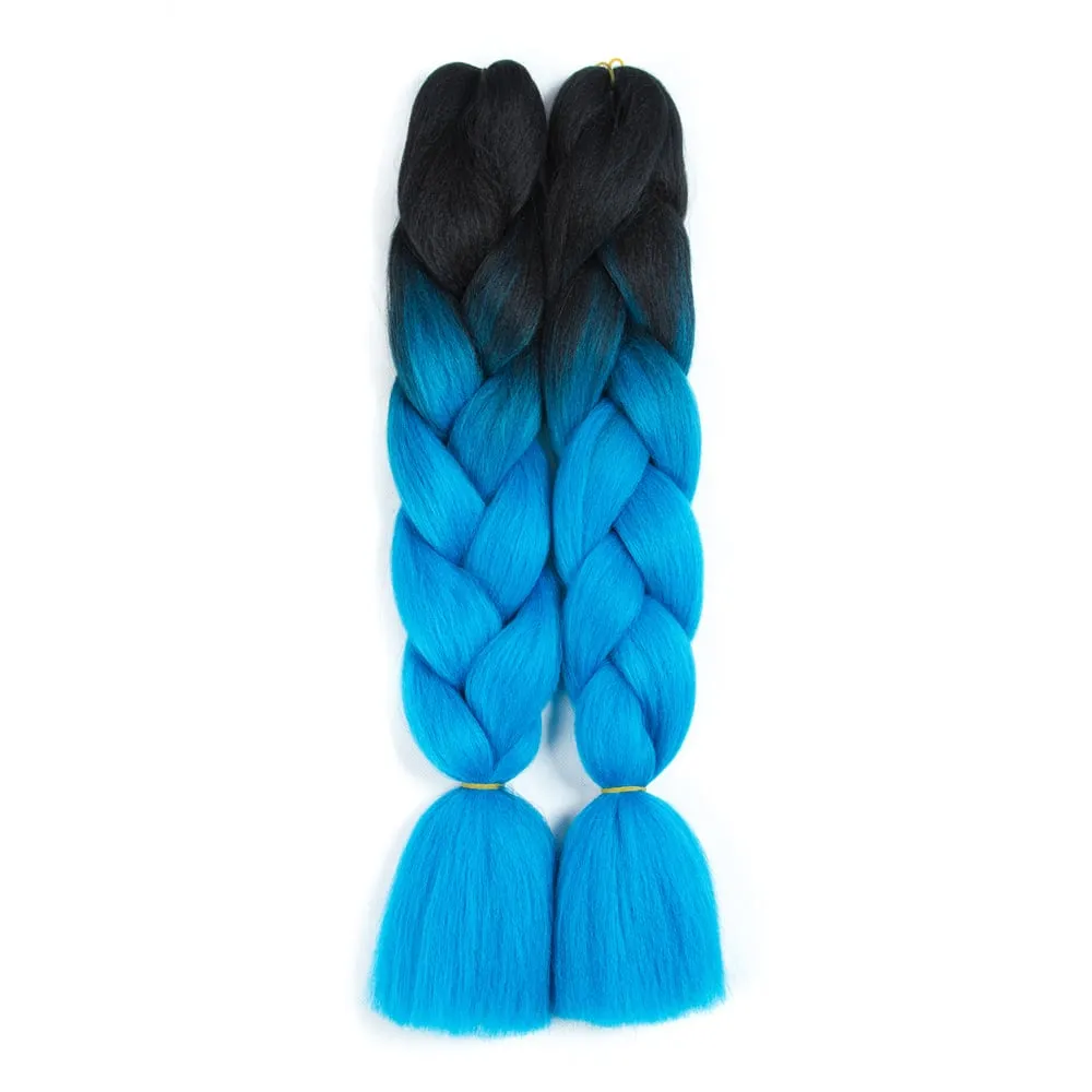 Ombre Synthetic Kanekalon Braiding Hair Crochet Braids False Hair Extensions