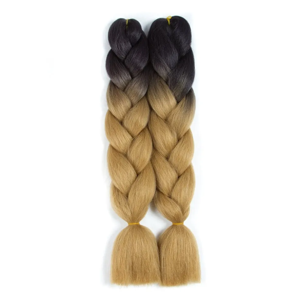 Ombre Synthetic Kanekalon Braiding Hair Crochet Braids False Hair Extensions