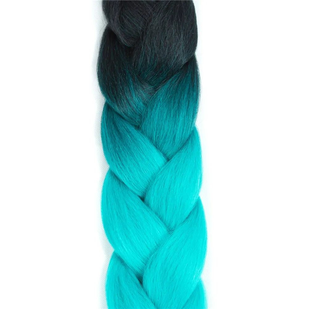 Ombre Synthetic Kanekalon Braiding Hair Crochet Braids False Hair Extensions