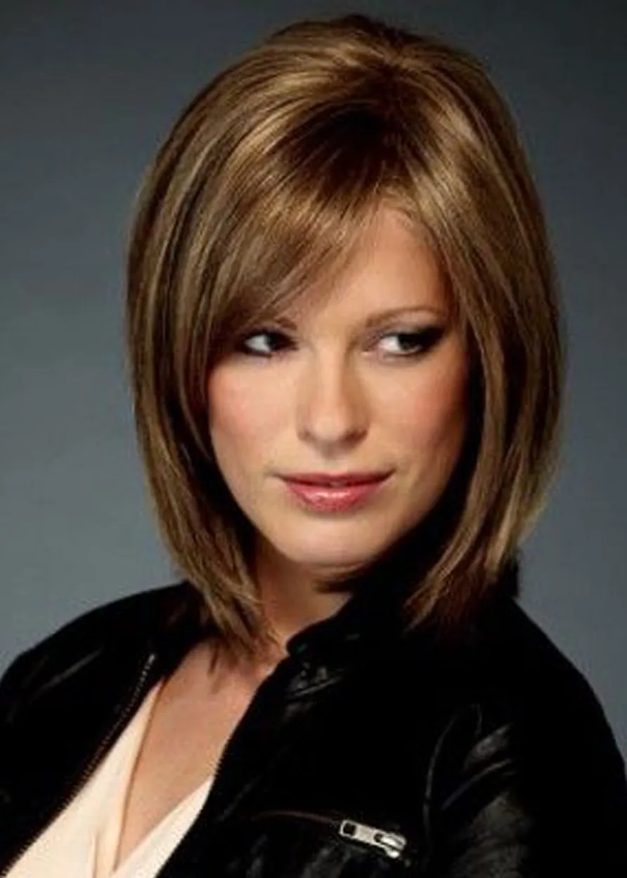 Straight Bob Medium Synthetic Hair Capless Wigs 14 Inches