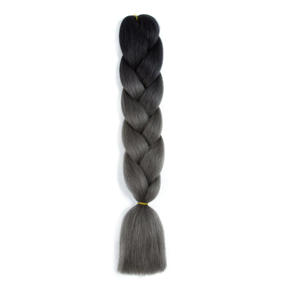 Ombre Synthetic Kanekalon Braiding Hair Crochet Braids False Hair Extensions