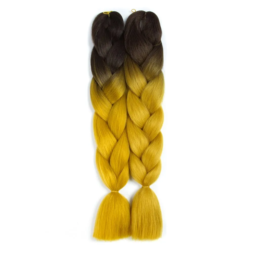 Ombre Synthetic Kanekalon Braiding Hair Crochet Braids False Hair Extensions