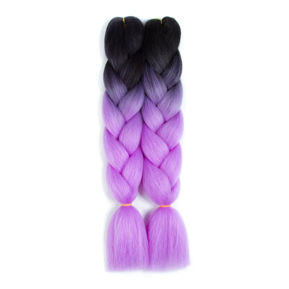 Ombre Synthetic Kanekalon Braiding Hair Crochet Braids False Hair Extensions