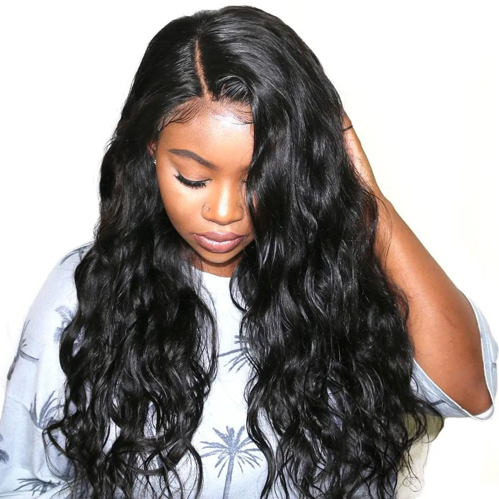 One Side Part Long Curly Synthetic Hair Lace Front Wig 24 Inches