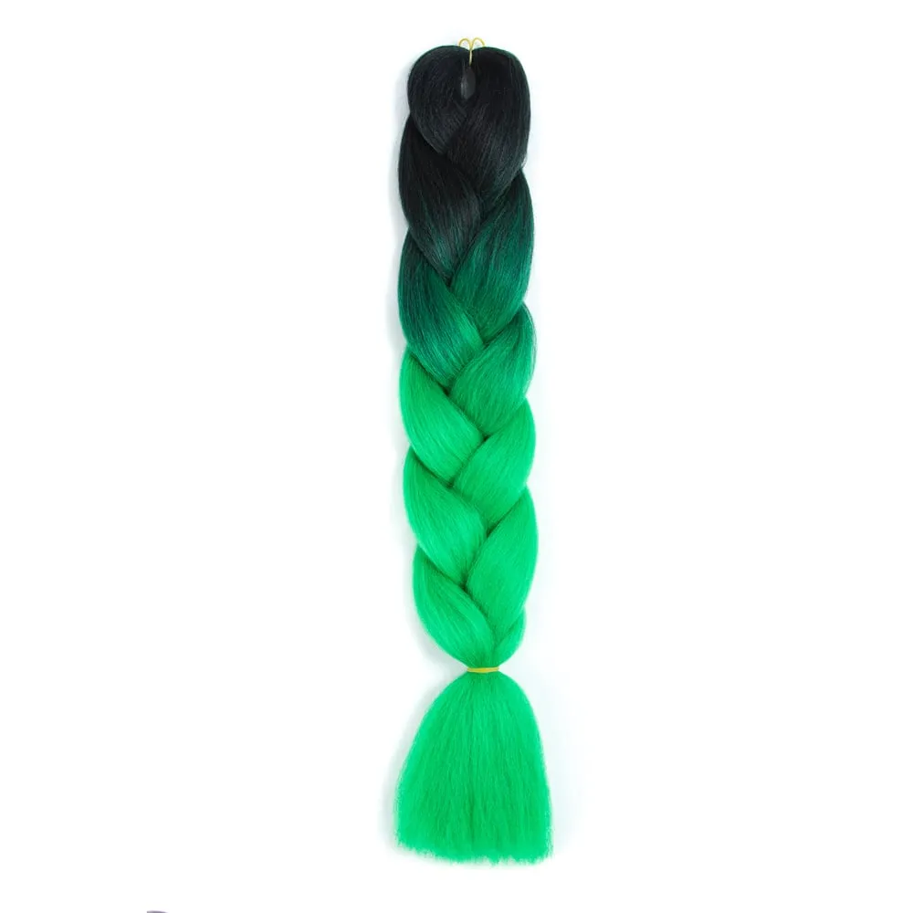 Ombre Synthetic Kanekalon Braiding Hair Crochet Braids False Hair Extensions