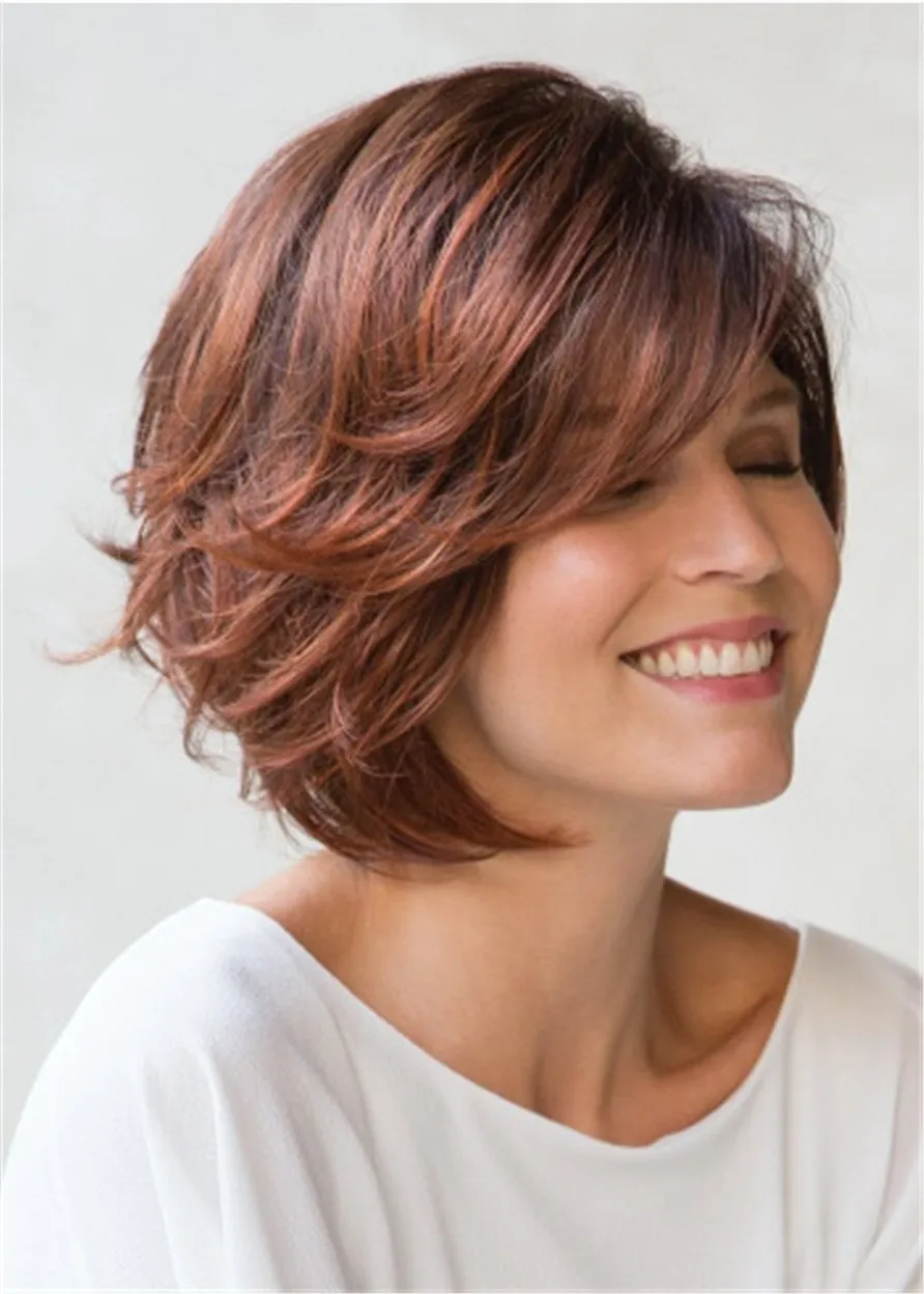 Short Bob Hairstyle Wavy Synthetic Hair Women Wigs