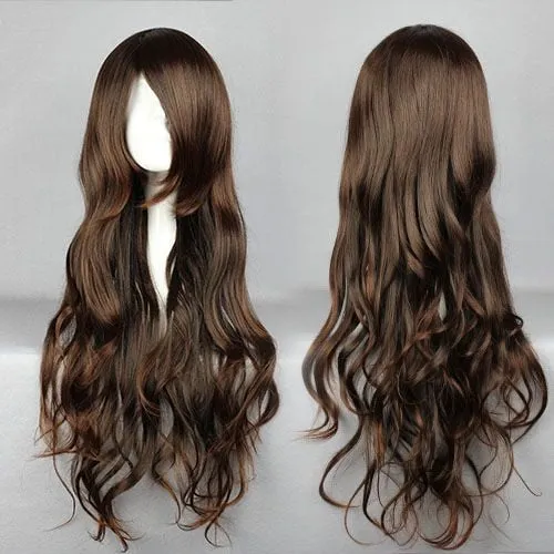 Kana Hairstyle Long Curly Dark Brown Cosplay Wig 22 Inches