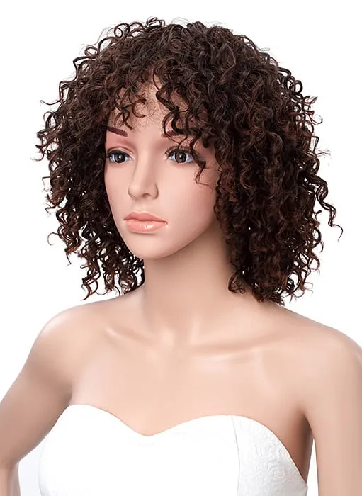 Short Kinky Curly African American Capless Synthetic Wigs 14 Inches