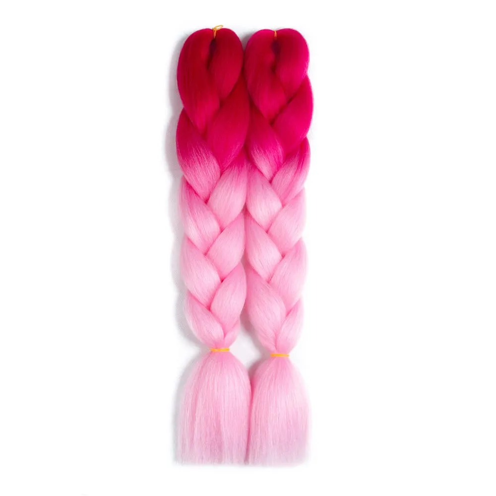 Ombre Synthetic Kanekalon Braiding Hair Crochet Braids False Hair Extensions