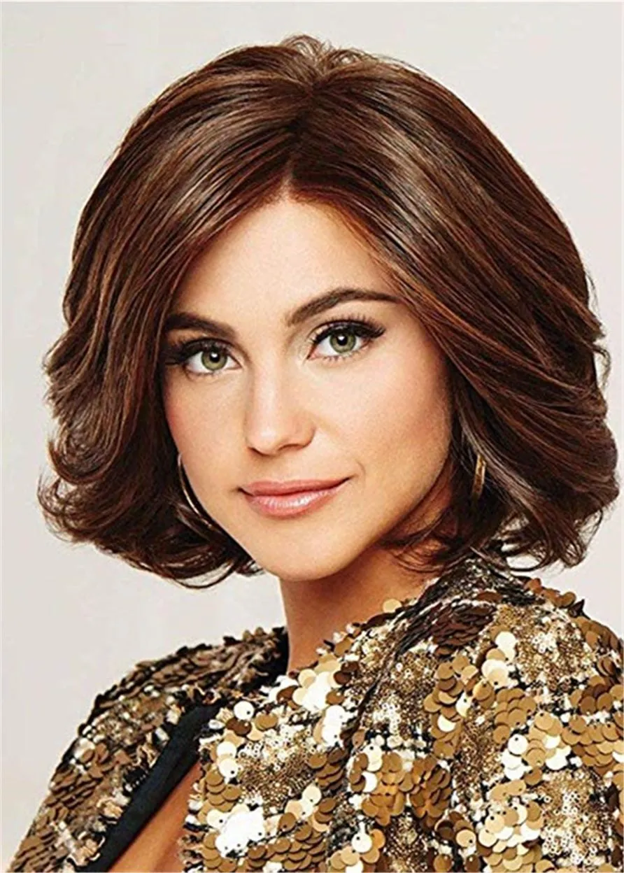 Mid Length Bob Type Synthetic Hair Capless Wig