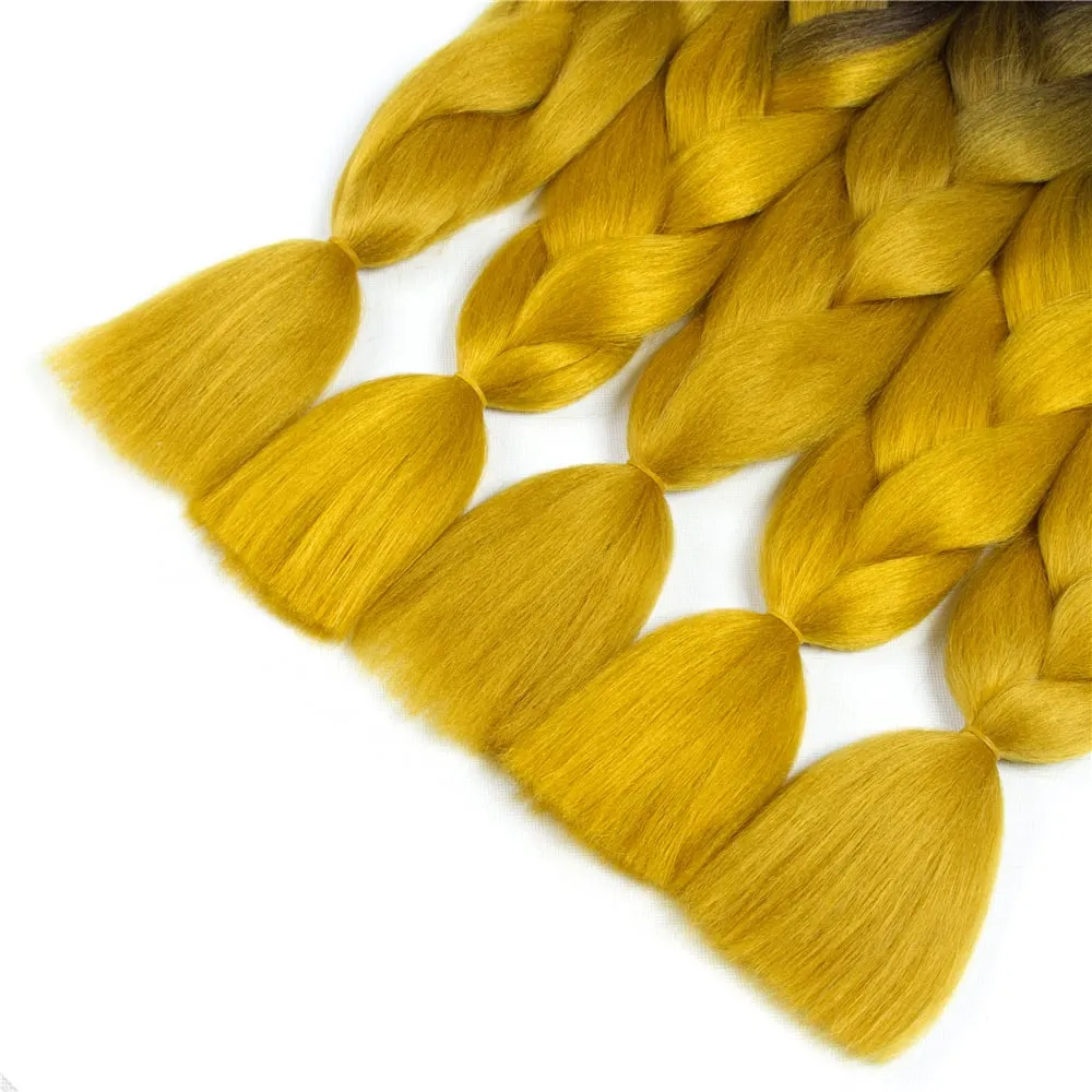 Ombre Synthetic Kanekalon Braiding Hair Crochet Braids False Hair Extensions