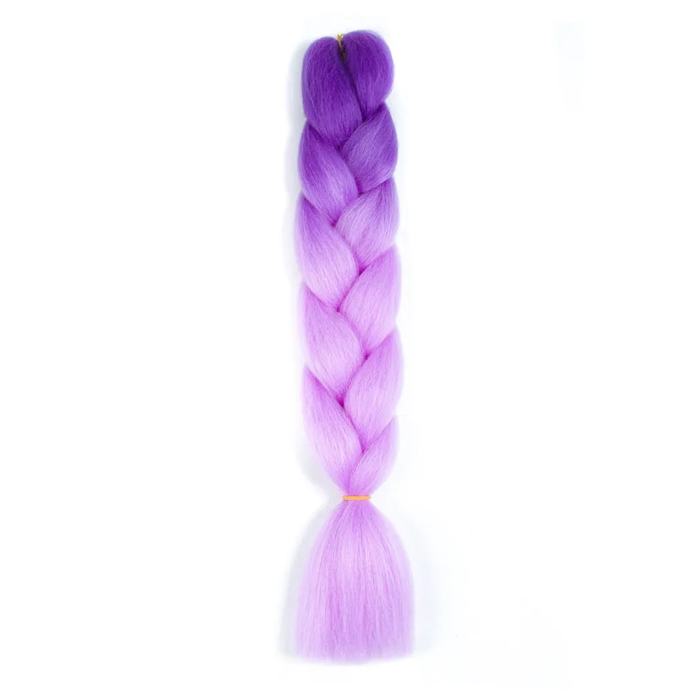 Ombre Synthetic Kanekalon Braiding Hair Crochet Braids False Hair Extensions