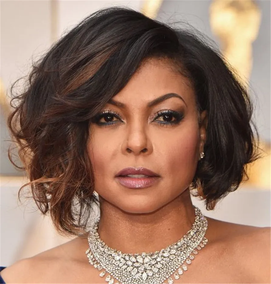 Taraji P. Henson Hairstyle Short Bob Synthetic Hair Women Wig