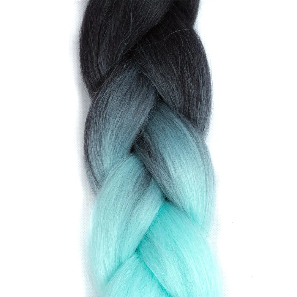 Ombre Synthetic Kanekalon Braiding Hair Crochet Braids False Hair Extensions