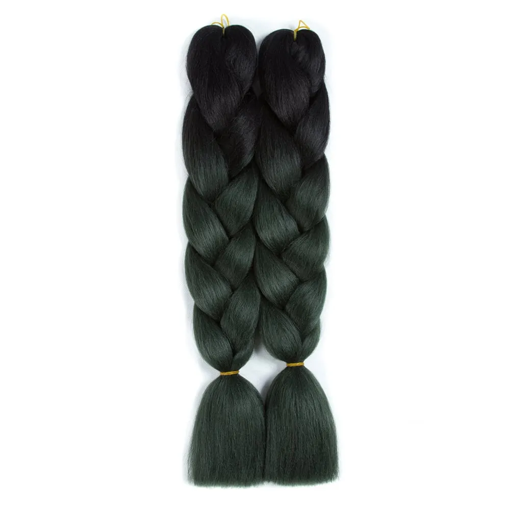 Ombre Synthetic Kanekalon Braiding Hair Crochet Braids False Hair Extensions