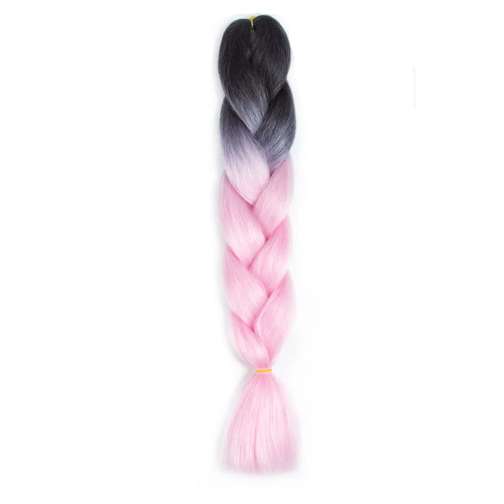 Ombre Synthetic Kanekalon Braiding Hair Crochet Braids False Hair Extensions