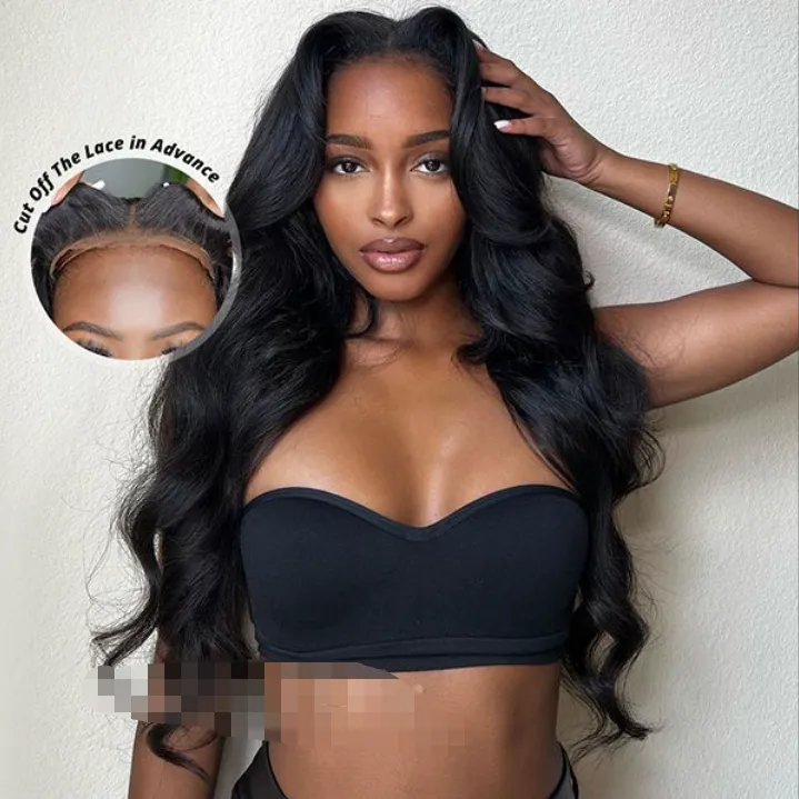 Glueless Wear And Go Human Hair Wigs Pre-Plucked Bleached Knots Pre Cut Lace Wig 5x5 HD Lace Closure Wig Body Wave PPB Wigs