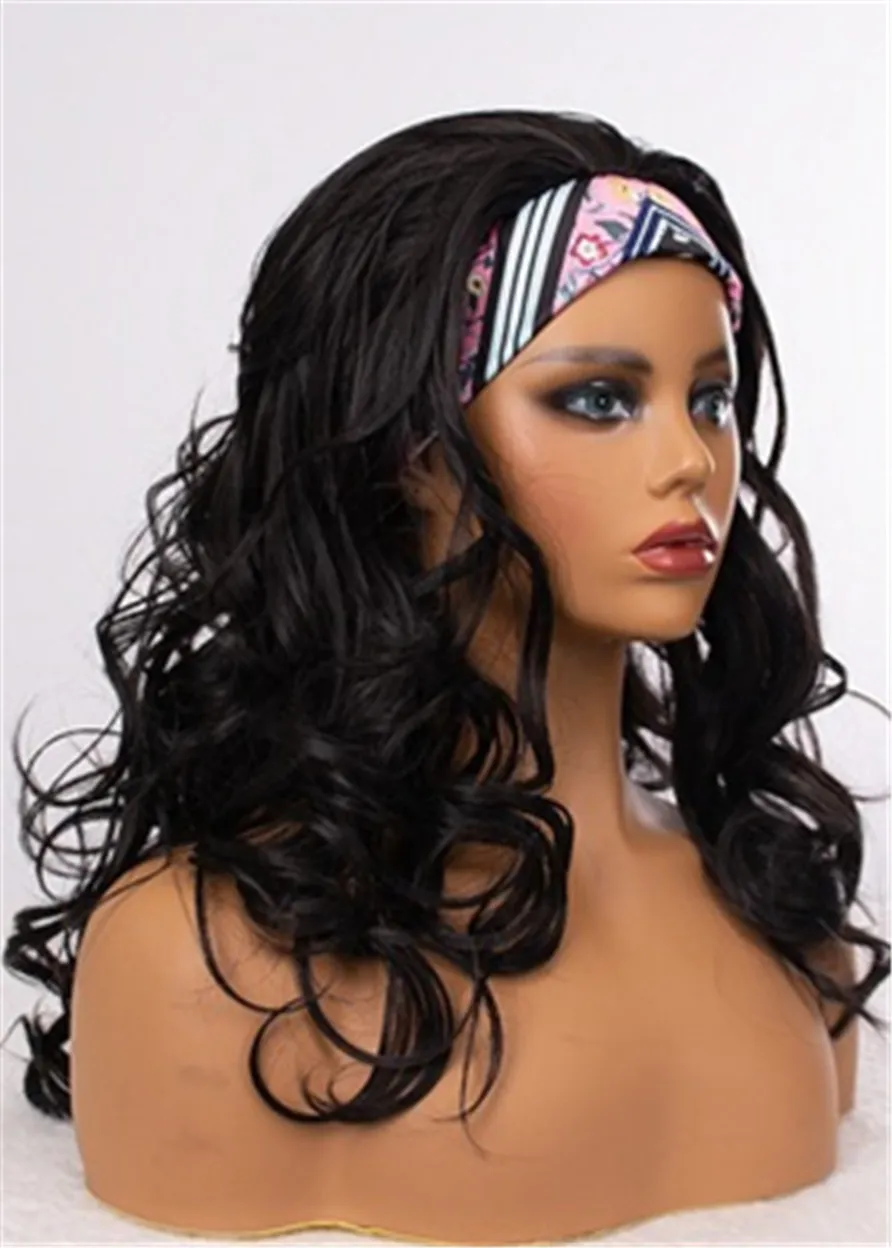 Headband Wig Synthetic Hair Wavy Hair Wig 26 Inches