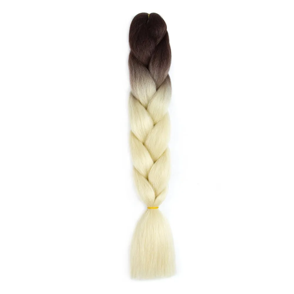 Ombre Synthetic Kanekalon Braiding Hair Crochet Braids False Hair Extensions