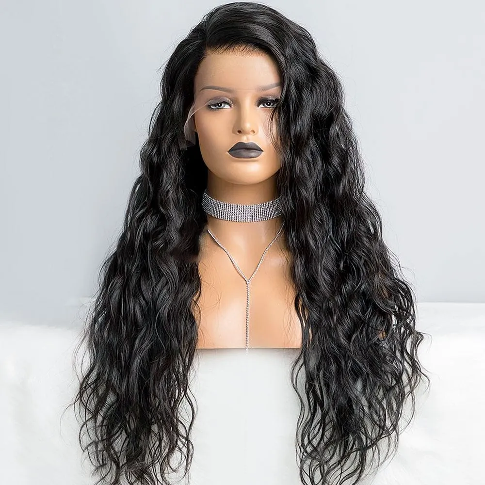 One Side Part Long Curly Synthetic Hair Lace Front Wig 24 Inches