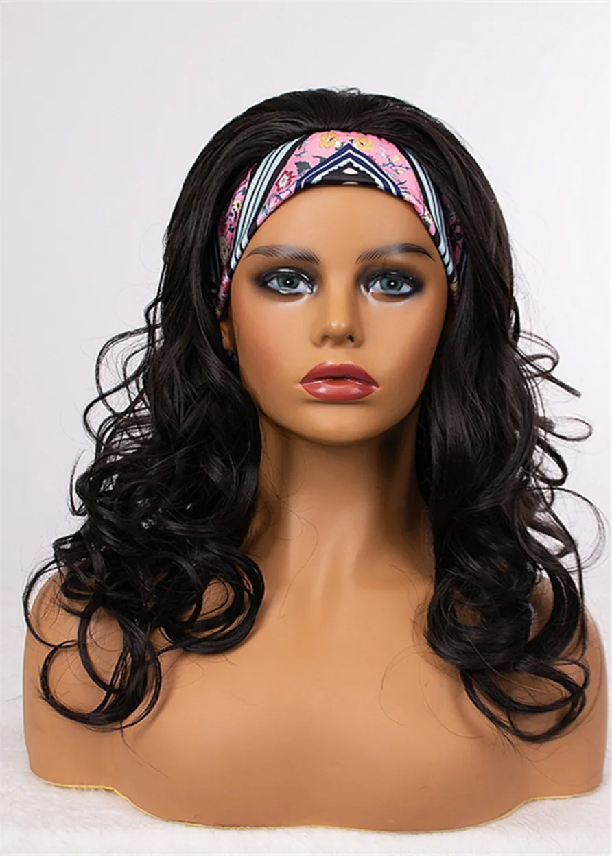 Headband Wig Synthetic Hair Wavy Hair Wig 26 Inches