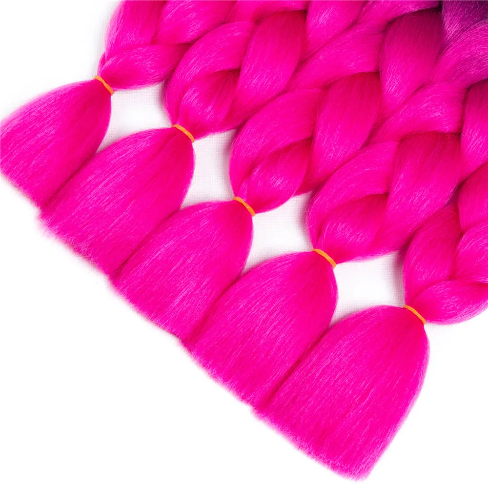 Ombre Synthetic Kanekalon Braiding Hair Crochet Braids False Hair Extensions