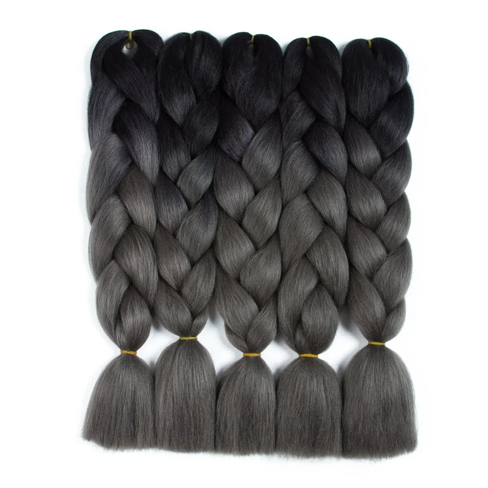 Ombre Synthetic Kanekalon Braiding Hair Crochet Braids False Hair Extensions