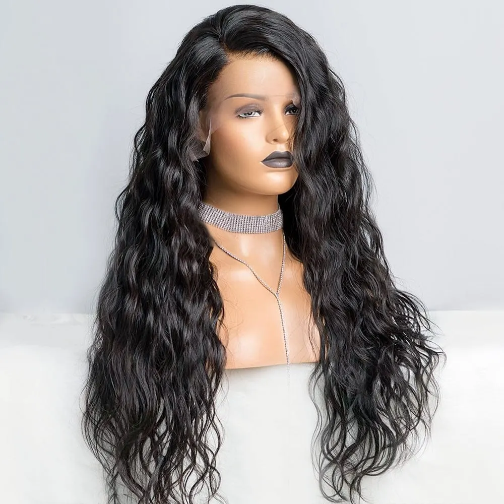 One Side Part Long Curly Synthetic Hair Lace Front Wig 24 Inches