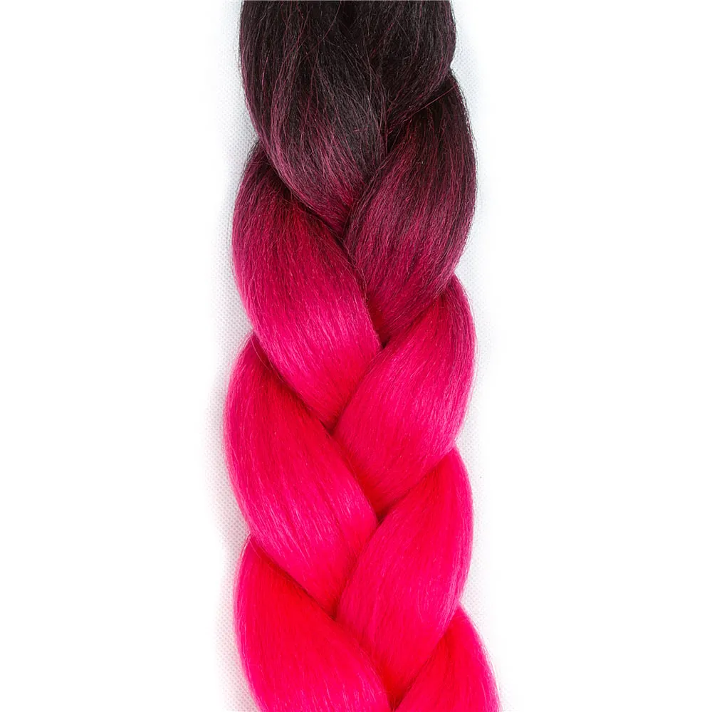 Ombre Synthetic Kanekalon Braiding Hair Crochet Braids False Hair Extensions