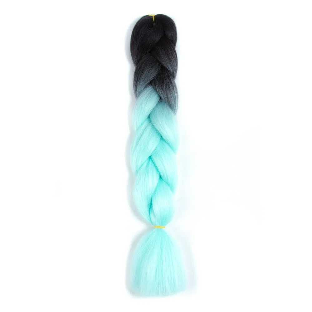 Ombre Synthetic Kanekalon Braiding Hair Crochet Braids False Hair Extensions