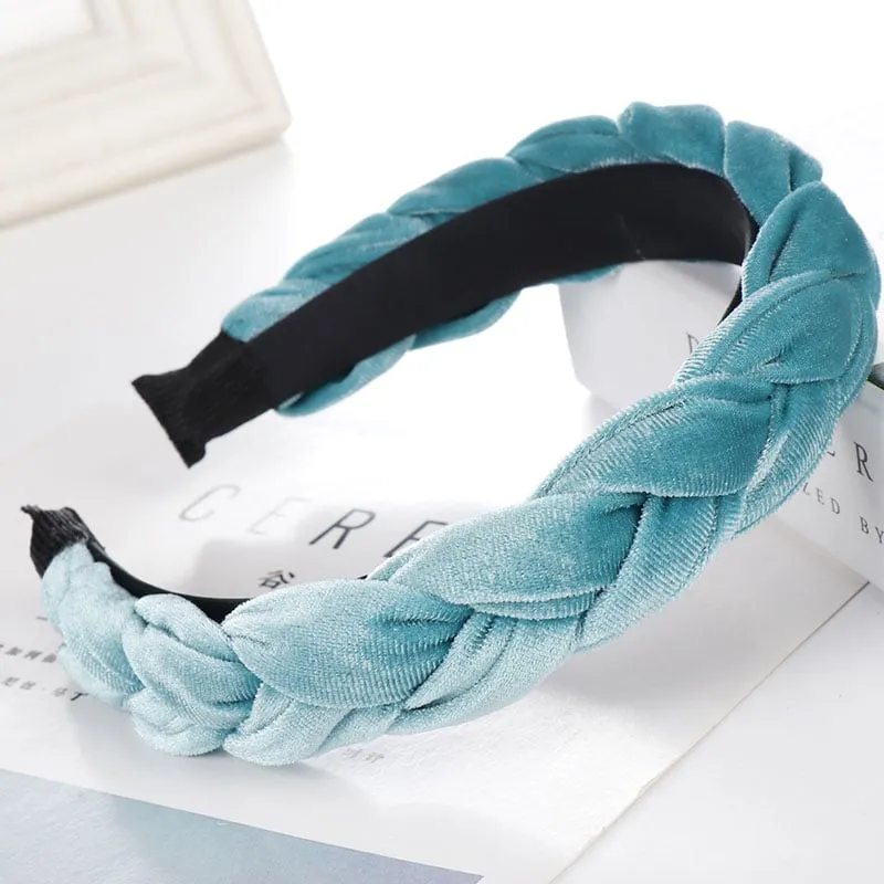 Velvet Knit Hair Band Pure Color Hair Accessories