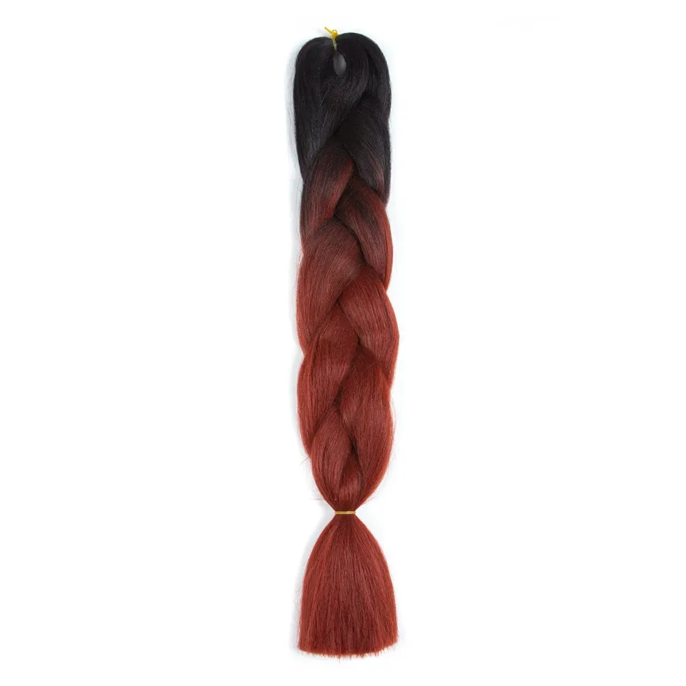 Ombre Synthetic Kanekalon Braiding Hair Crochet Braids False Hair Extensions