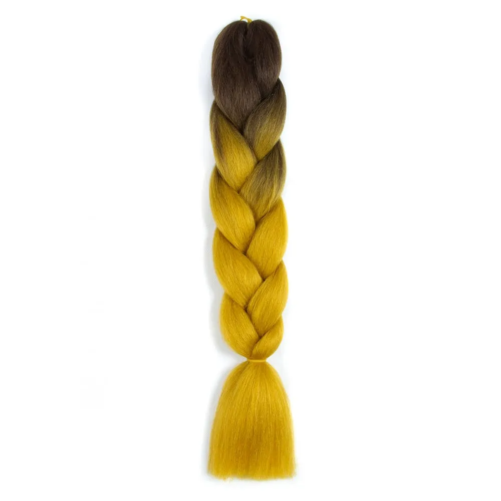 Ombre Synthetic Kanekalon Braiding Hair Crochet Braids False Hair Extensions